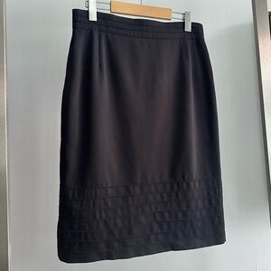 Escada 1980s Black Wool High-Waisted Pencil Skirt